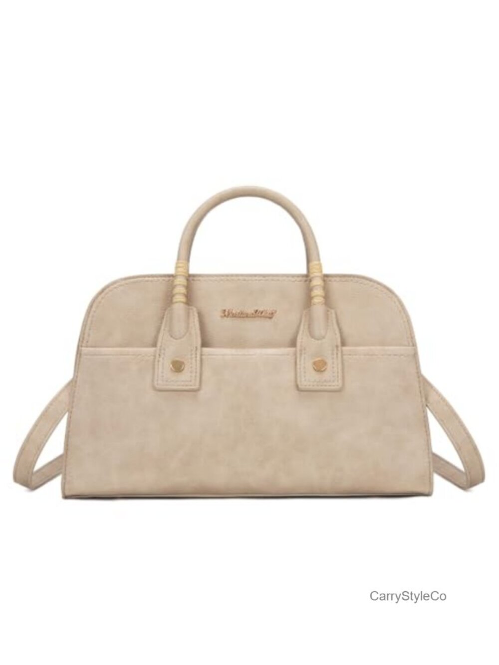 Vegan Leather Structured Satchel Crossbody Purse Top Handle Handbag